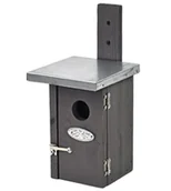 Akcesoria dla ptaków - Esschert Design nk38g na płot król budka dla ptaków, szary - miniaturka - grafika 1