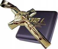 Wisiorki - ZŁOTY KRZYŻ KRZYŻYK NA ŁAŃCUSZEK STAL CHIRURGICZNA - miniaturka - grafika 1