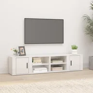Szafki RTV - Lumarko Szafki pod TV, 2 szt., białe, wysoki połysk, 80x31,5x36 cm - miniaturka - grafika 1