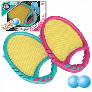 WOOPIE Gra Zręcznościowa CATCH BALL 2 Paletki + 2 Piłki - Zabawki i gry sportowe - miniaturka - grafika 1