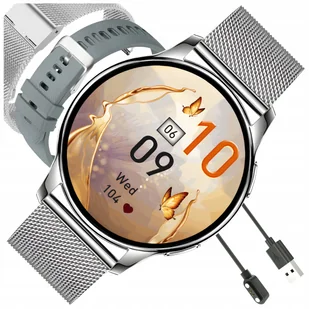 ZEGAREK DAMSKI SMARTWATCH AMOLED POLSKIE MENU ROZMOWY PULS SPORT 2 PASKI - Smartwatch - miniaturka - grafika 1