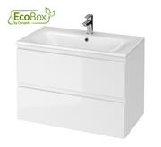 Szafki łazienkowe - Zestaw Cersanit Moduo umywalka z szafką 80 cm zestaw meblowy biały S801-316-ECO - miniaturka - grafika 1