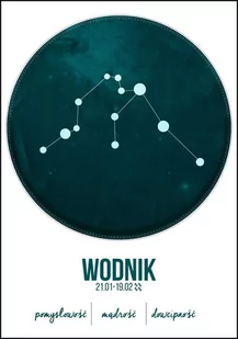Plakat, Znak zodiaku, Wodnik, 21x29,7 cm - Plakaty - miniaturka - grafika 1