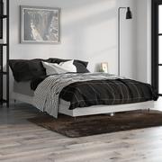 Łóżka - Rama łóżka, szary dąb sonoma, 120x190cm materiał drewnopochodny Lumarko! - miniaturka - grafika 1