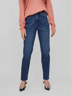 Spodnie damskie - Vila Jeansy Naomi 14080820 Granatowy Mom Fit - miniaturka - grafika 1
