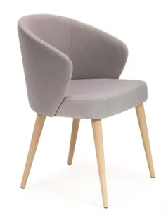 Tapicerowane szare krzesło na bukowych nogach - Gifix 4X - Krzesła Tapicerowane szare krzesło na bukowych nogach - Gifix 4X - Krzesła - miniaturka - grafika 1