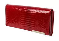 Portfele - Portfel Damski GREGORIO Skóra Licowa Długi Z Suwakiem MAX I Dodatkowym Organizerem GF-122 CZERWONY RFID 19,5 x 10 x 3,5 [cm] - miniaturka - grafika 1