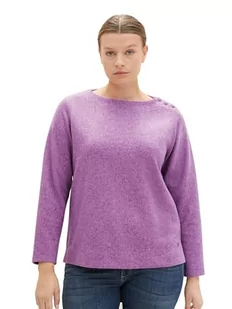 TOM TAILOR Bluza damska plus size, 33963 - Mauvy Plum Melange, 48 duże rozmiary - Bluzy damskie - miniaturka - grafika 1