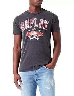 Replay T-shirt męski, 099 Blackboard, XS - Koszulki męskie - miniaturka - grafika 1