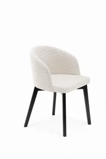 Flavio 2 krzesło tapicerowane ecru nogi czarne - Krzesła - miniaturka - grafika 1