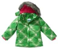 Kurtki i płaszcze dla chłopców - Columbia Dziecięca kurtka puchowa Snow Trinity Bomber, fuse green print, 7/8, SG5476 - miniaturka - grafika 1