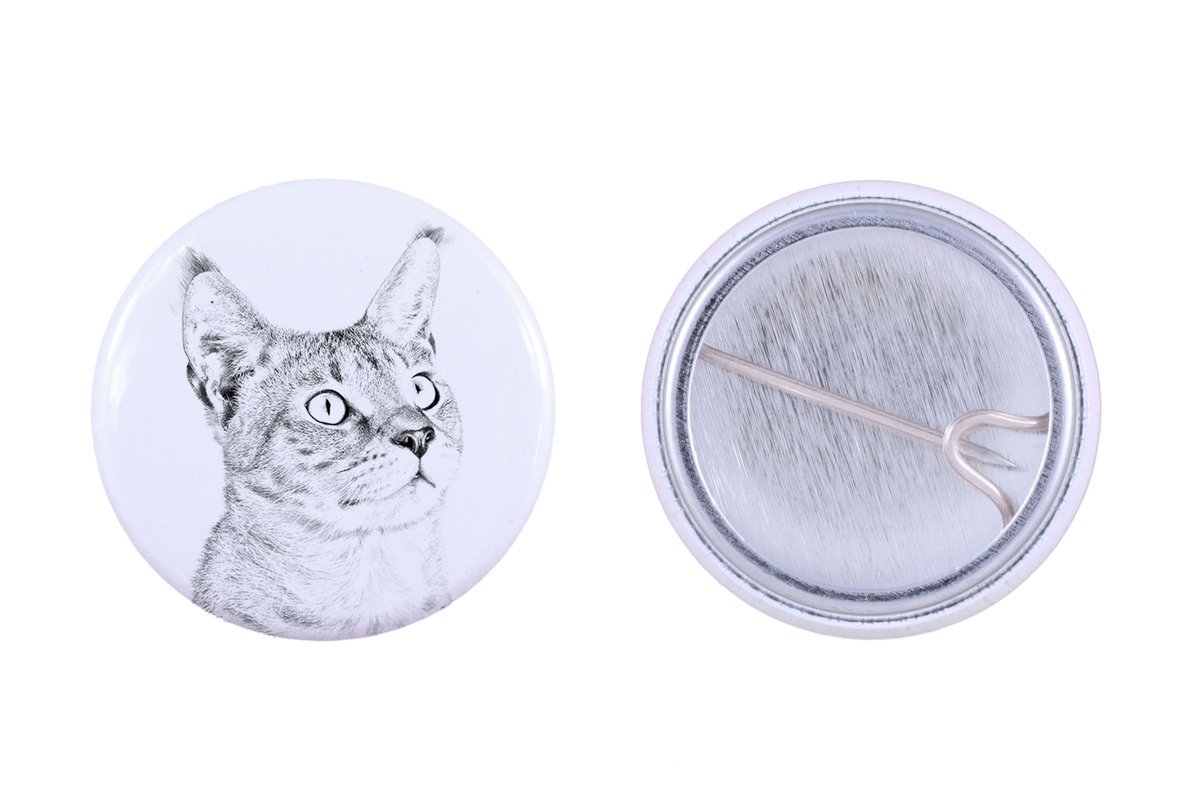 Chausie - ozdoba plecaka, personalizowana przypinka, idealny gadżet dla miłośników zwierząt marki Art-Dog