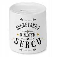 Skarbonki - Dla Sekretarki Skarbonka na Urodziny Na Prezent z Nadrukiem ze Zdjęciem + Opakowanie na prezent (wzór 01) - miniaturka - grafika 1
