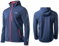Kurtki męskie - Męski Softshell Hi-tec Caen Kurtka z Kapturem Wodoodporna Membrana 8000 XL - miniaturka - grafika 1