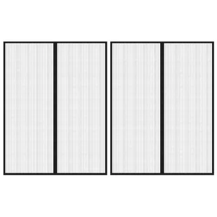 VidaXL Lumarko Moskitiera na drzwi z magnesami, 2 szt., czarna, 230x160 cm! 314690 VidaXL - Moskitiery - miniaturka - grafika 1