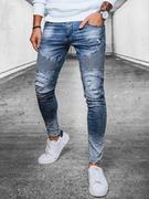 Spodnie męskie - Spodnie męskie jeansowe niebieskie Dstreet UX4097 - miniaturka - grafika 1
