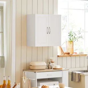 SoBuy® Szafka ścienna z dwojgiem drzwi, szafka łazienkowa, szafka na leki, FRG231-W - Szafki łazienkowe - miniaturka - grafika 1
