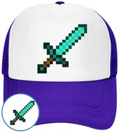 Czapki i chusty sportowe męskie - CZAPKA Z DASZKIEM MINECRAFT DLA DZIECI NA LATO NIEBIESKA BEJSBOLÓWKA - miniaturka - grafika 1