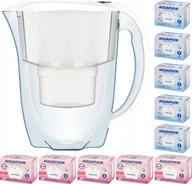 Dzbanki filtrujące - Dzbanek filtrujący Aquaphor Amethyst 2,8 l + 10 wkładów 5 + 5Mg, biały - miniaturka - grafika 1
