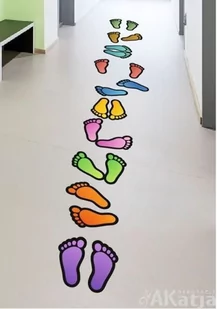 STOPKI DO SKAKANIA- naklejki antypoślizgowe na podłogę - Dekoracje domu - miniaturka - grafika 1