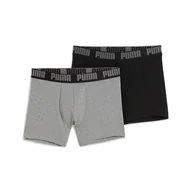 Majtki męskie - Męskie Bokserki PUMA M EVERYDAY BASIC BOXER 2P 93832003 – Szary - miniaturka - grafika 1