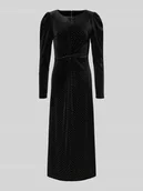 Sukienki - Sukienka koktajlowa z aksamitu z dodatkiem moheru model ‘HELLA’ - miniaturka - grafika 1