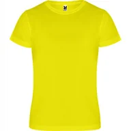 Koszulki męskie - Koszulka męska Sportowa T-shirt Roly CA0450 YELLOW DUŻY ROZMIAR 3XL - miniaturka - grafika 1