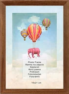 Ramki na zdjęcia - Ramka na zdjęcia 15x21 cm, drewniana, brązowa - miniaturka - grafika 1
