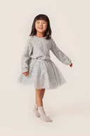Sukienki i spódniczki dla dziewczynek - Konges Sløjd spódnica dziecięca kolor szary mini rozkloszowana - miniaturka - grafika 1