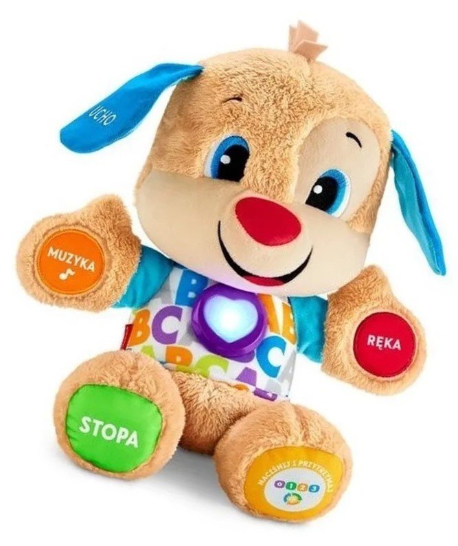 Interaktywny mówiący Piesek Szczeniak maskotka Fisher Price dla niemowląt