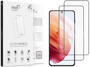 2 szt. | moVear 2.5D MAX - Szkło hartowane do Samsung Galaxy S21 (6.2") na Cały Ekran | Do Etui, fullGlue, 9H - Szkła hartowane na telefon - miniaturka - grafika 1
