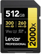 Karty pamięci - Lexar SDXC Pro 2000X UHS-II U3 R300/W260 V90 512GB - miniaturka - grafika 1