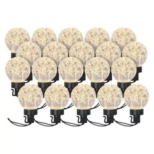Łańcuch Party 20x 20 LED, przeźroczyste, 7,6m, ciepła biel, IP44 - Oświetlenie świąteczne - miniaturka - grafika 1
