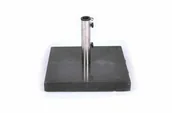 Parasole ogrodowe - Garthen Podstawa Garth z czarnego marmuru i stali nierdzewnej kwadratowa pod parasol 40 kg - miniaturka - grafika 1