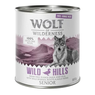 Wolf of Wilderness of Wilderness Senior 6 x 800 g - Senior Wild Hills - Kaczka i cielęcina - Mokra karma dla psów - miniaturka - grafika 3