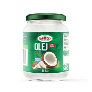 Targroch TAR-GROCH Olej kokosowy nierafinowany 500 ml - Olej spożywczy - miniaturka - grafika 1
