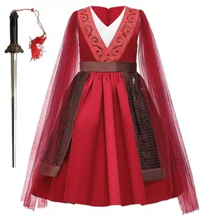 Strój Przebranie Sukienka Mulan Miecz 110/116, Hopki - Stroje karnawałowe - miniaturka - grafika 1