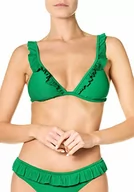 Stroje kąpielowe - goldenpoint Bikini damski kostium kąpielowy biustonosz Grid, zielony, 80B - miniaturka - grafika 1