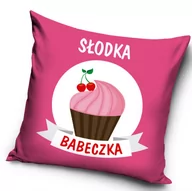 Poszewki na poduszki - Poszewka na dzień kobiet 40x40 słodka babeczka - miniaturka - grafika 1