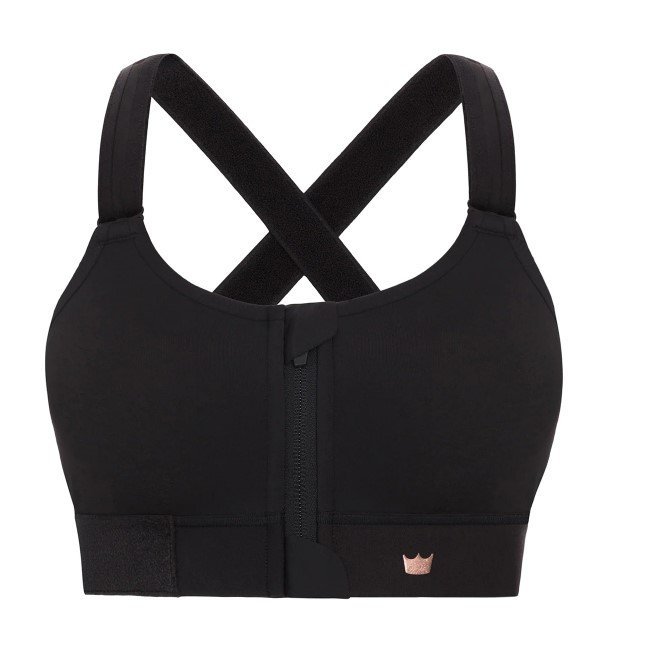 Biustonosz Sportowy Shefit Czarny Średnie Podtrzymanie Regulowany Xl