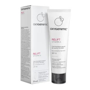 Oxygenetic Relift Vitamin A, odmładzające serum do twarzy na dzień, SPF 15, 50 ml - Serum do twarzy - miniaturka - grafika 1