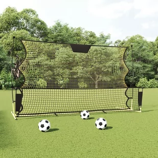 Rebounder piłkarski, czarno-żółty, 183x85x120 cm, poliester Lumarko! - Piłka nożna - miniaturka - grafika 1