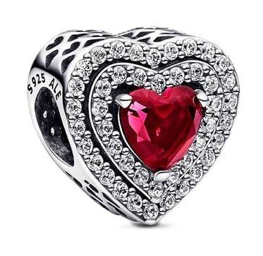 Charms Pandora 799218C02 Lśniące wypukłe serce