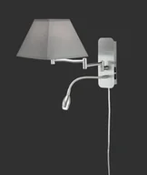 Lampy ścienne - Trio T R I O Kinkiet podwójny HOTEL kol nikiel mat popielaty 271370211) - miniaturka - grafika 1