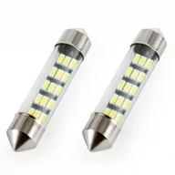 Żarówki samochodowe - AMiO 01091 Żarówki Led Standard Festoon C5W 15xSMD 3014 12V 39mm 2 sztuki AMI-01091 - miniaturka - grafika 1
