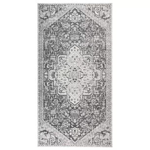 vidaXL Dywan zewnętrzny o płaskim splocie, 80x150 cm, jasnoszary vidaXL - Dywany zewnętrzne - miniaturka - grafika 1