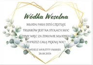 Etykiety do drukarek - Etykiety personalizowane na butelkę z Wódką Weselną - 9 szt. - miniaturka - grafika 1