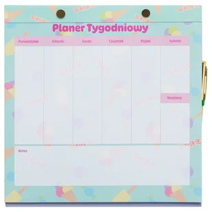 Planer Tygodniowy, Candy Shop, Jasnoniebieski - Planery - miniaturka - grafika 1
