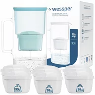 Dzbanki filtrujące - Dzbanek filtrujący szklany Wessper aquamax 3,3l + 10x Filtr Wessper aquamax - miniaturka - grafika 1