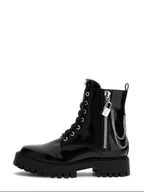 Kozaki damskie - tronchetto e stivaletto donna guess fltfro ele10 fiorelo black - miniaturka - grafika 1